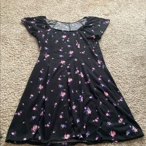 Black Floral Dress Size M